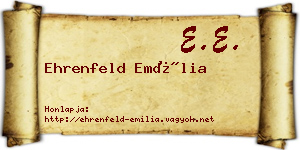 Ehrenfeld Emília névjegykártya